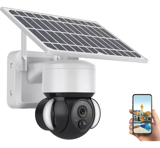 Cámara Seguridad Panel Solar 4g Full Hd Exterior Con Audio 