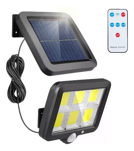Lámpara Solar Exterior De Pared 120LED 60W Con Sensor 