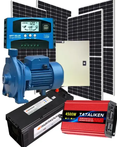 KIT RIEGO SOLAR CENTRIFUGO 1HP 2.200w POTENCIA Y 2400W ALMACENAMIENTO