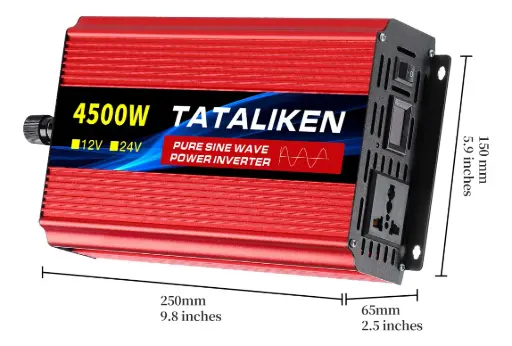 Inversor De Corriente 4500w Convertidor 12v A 220v   Onda sinusoidal